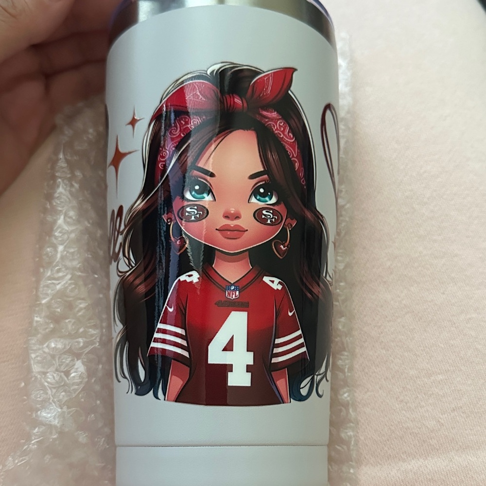 Custom Stylish Tumbler with Cartoon Design